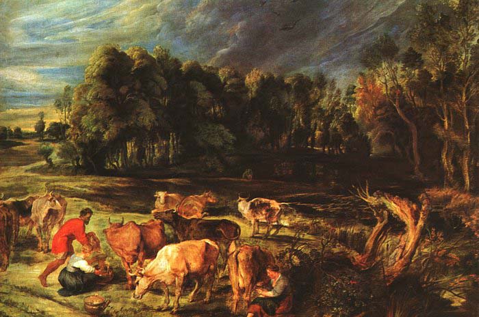 RUBENS, Pieter Pauwel Landscape with Cows